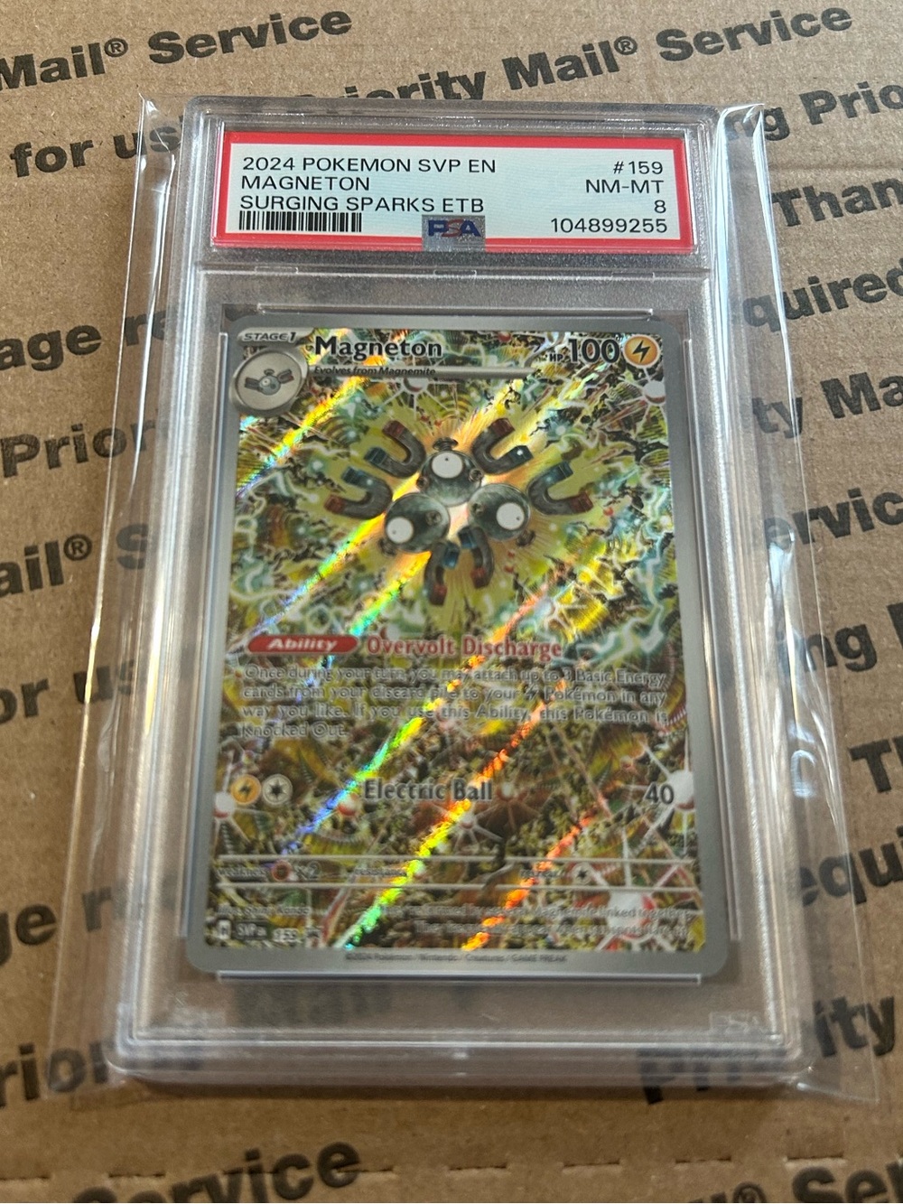 PSA 8: Magneton ⚡️ Surging Sparks Promo Card No. 159